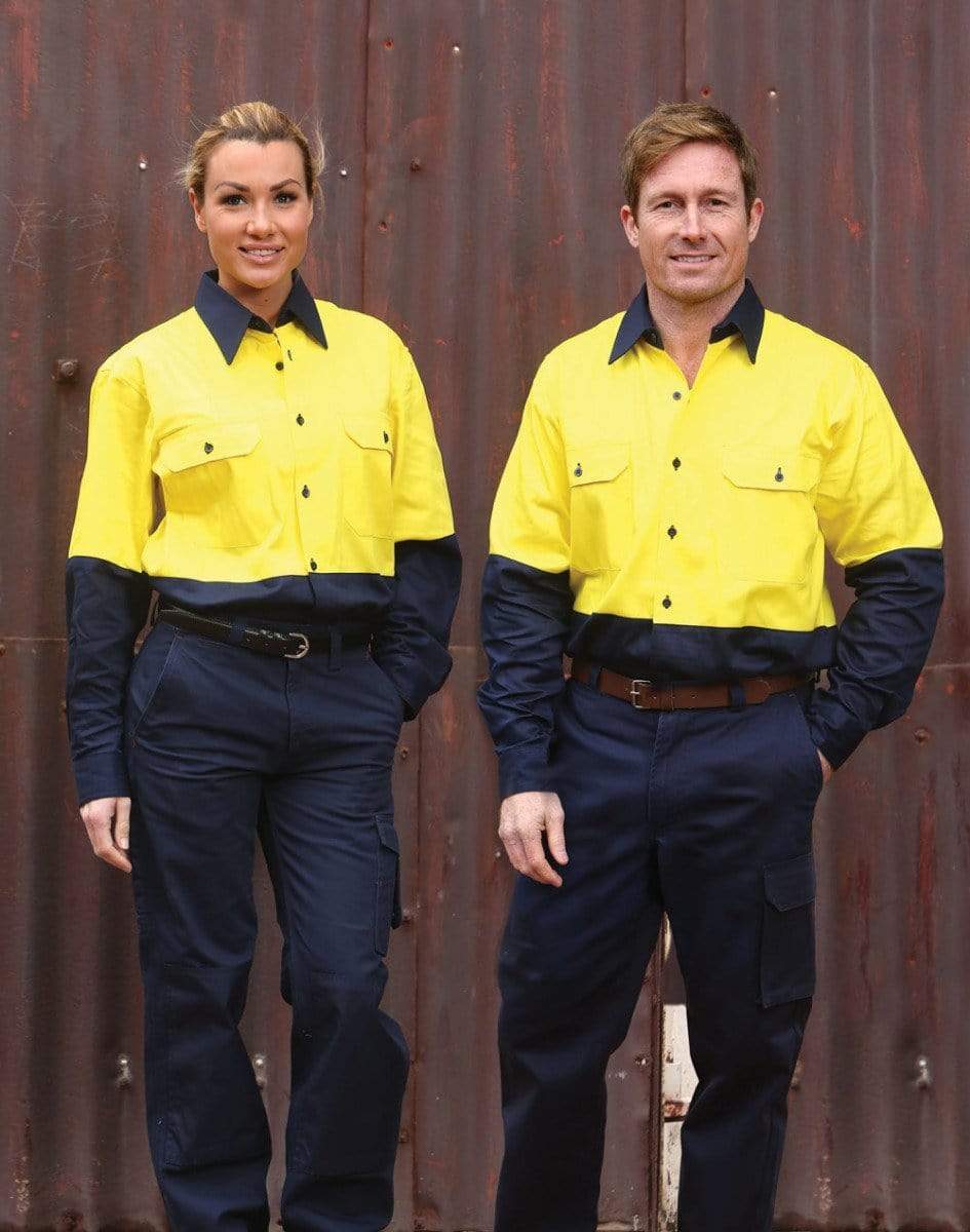Cotton Drill Safety Shirt SW54 Work Wear Australian Industrial Wear   